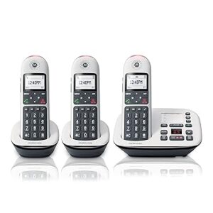 Motorola Voice CD5013 Digital Cordless Telephone with Answering Machine 3 Handsets