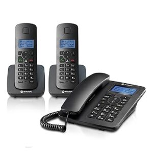 Motorola Voice C4202 Corded Telephone with Dual Digital Cordless Handset